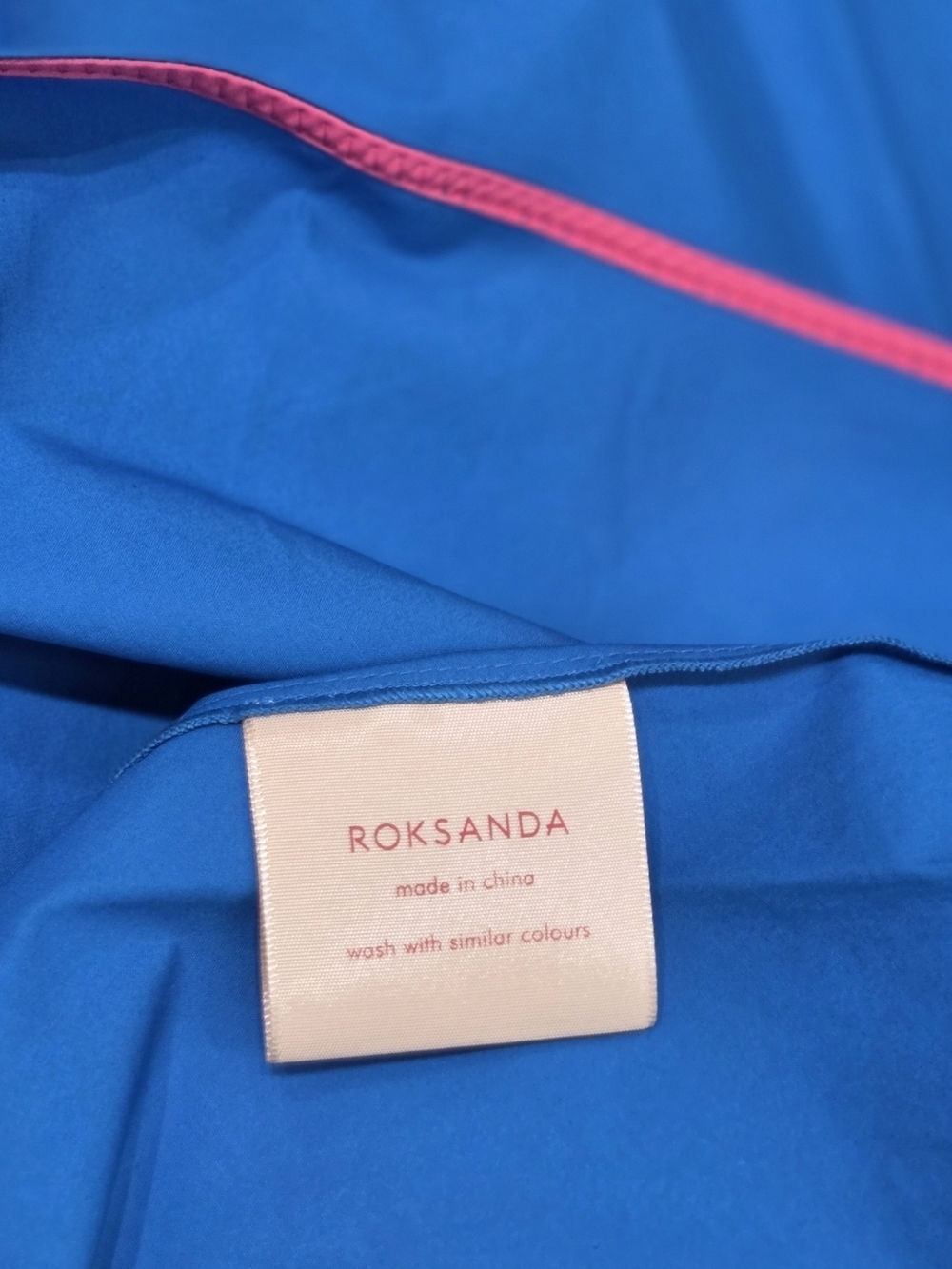 Roksanda Cobalt Blue Pleated w/ Pink Trim | N Bell-Sleeve NWT Midi Dress Size 4 - Picture 8 of 16